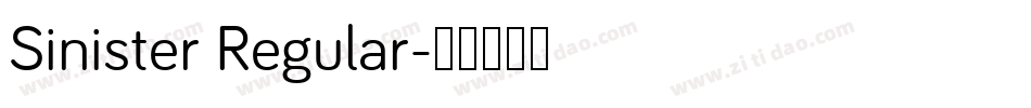 Sinister Regular字体转换